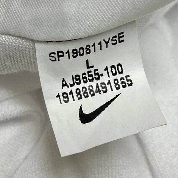 NIKE Dri-Fit Tee Men's Large White Standard Fit Just Do It Logo Short Sleeve NWT - Picture 3 of 12